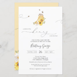 Convite para Chá de fraldas de Abelhas de Mel