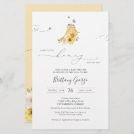 Convite para Chá de fraldas de Abelhas de Mel