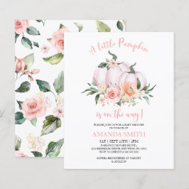 Convite para Chá de fraldas de Abóbora de Pequeno 