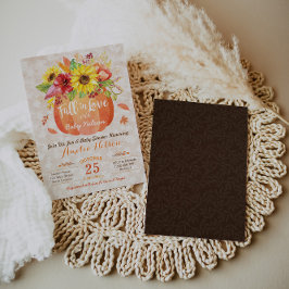 Convite para Chá de fraldas de Abóbora de Queda