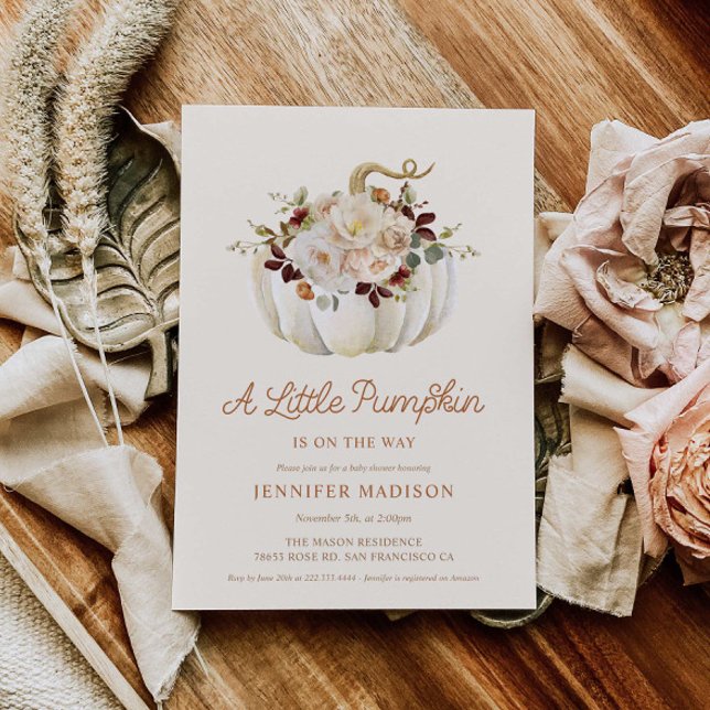 Convite para Chá de fraldas de Abóbora de Queda El (Criador carregado)