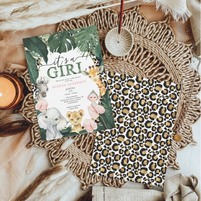 Convite para Chá de fraldas de Animais Selvagens S (Criador carregado)