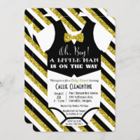 Convite para Chá de fraldas de Arco de Pequeno Hom