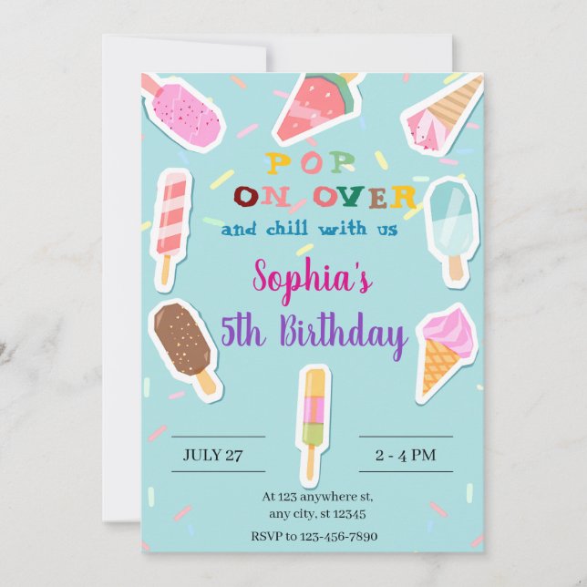 Convite para Chá de fraldas de balão de ar quente  (Frente)