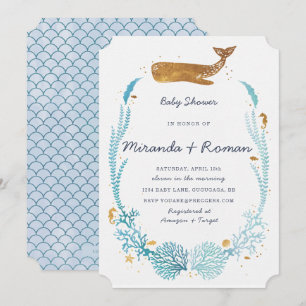 Convite para Chá de fraldas de baleia