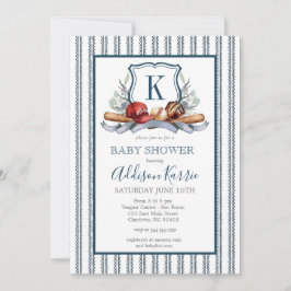 Convite para Chá de fraldas de beisebol