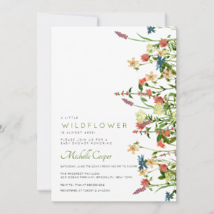 Convite para Chá de fraldas de Boho Wildflower