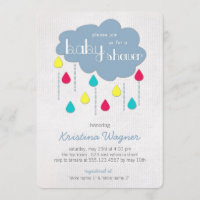 Convite para Chá de fraldas de borboletas colorida