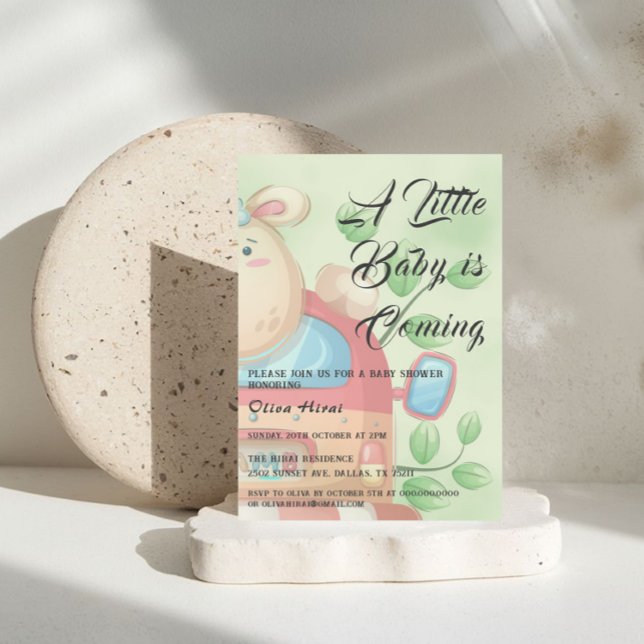 Convite para Chá de fraldas de Borracha (Criador carregado)