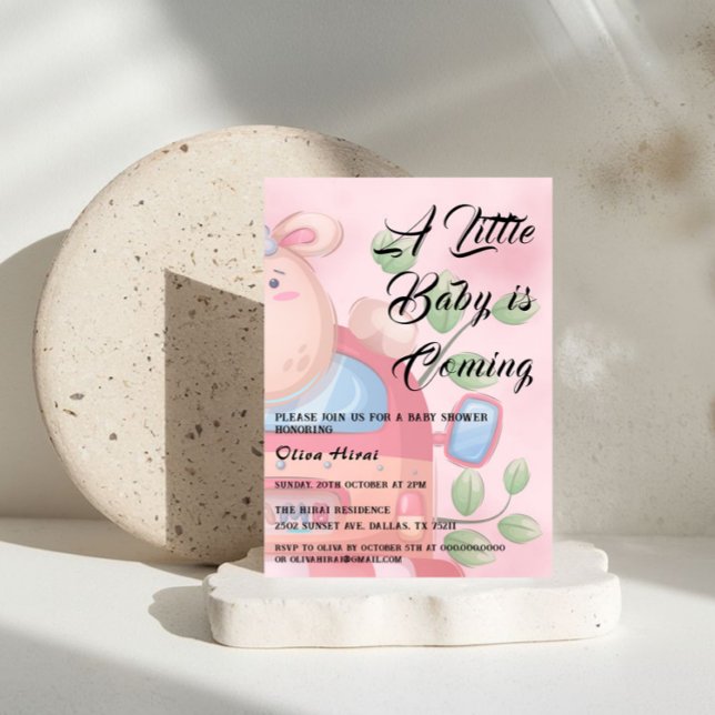 Convite para Chá de fraldas de Borracha (Criador carregado)