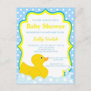 Convite para Chá de fraldas de Borracha Ducky
