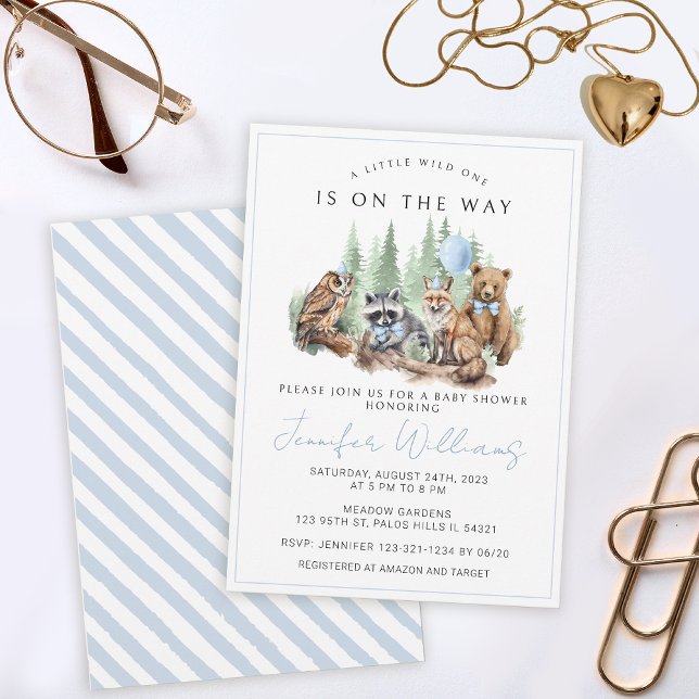 Convite para chá de fraldas de bosque (Criador carregado)