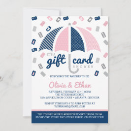 Convite para Chá de fraldas de cartão-presente, Ma