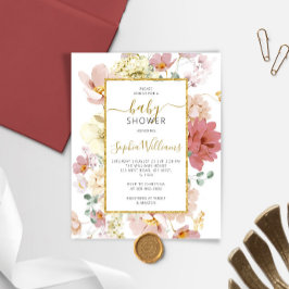 Convite para Chá de fraldas de Cavalos Selvagens d