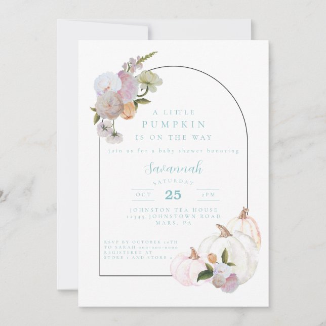 Convite para Chá de fraldas de Chá de fraldas de A (Frente)