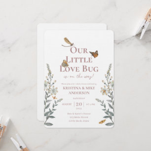 Convite para Chá de fraldas de Código QR de Inseto