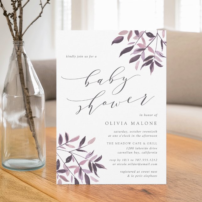 Convite para Chá de fraldas de Colheita Esmagada (Criador carregado)