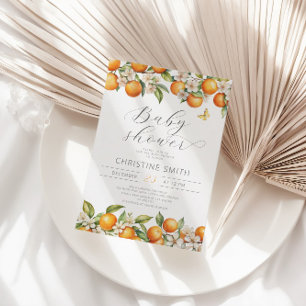 Convite para Chá de fraldas de compressão principa