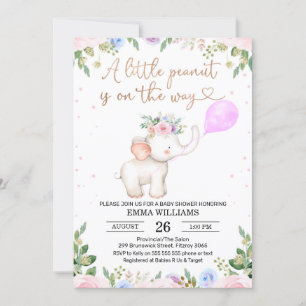 Convite para Chá de fraldas de Elefante de Amendo