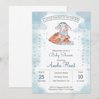 Convite para Chá de fraldas de esqui de jato