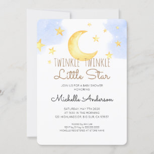 Convite para Chá de fraldas de Estrelas Twinkle T
