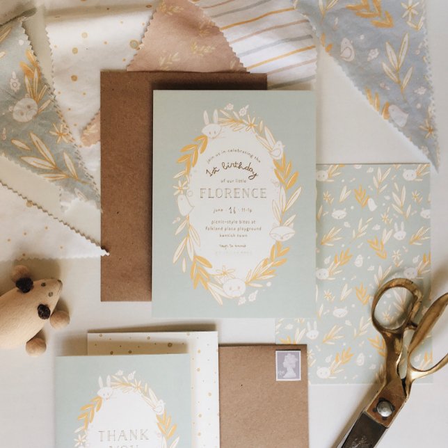 Convite para Chá de fraldas de Fairytale Woodland (Criador carregado)