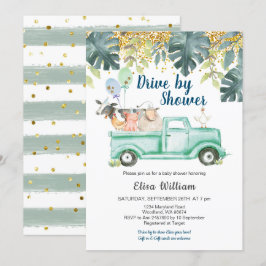 Convite para chá de fraldas de fazendas de animais