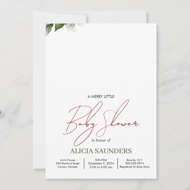 Convite para Chá de fraldas de Férias Moderno (Frente)