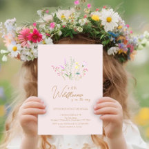 Convite para Chá de fraldas de Floral Wildflower G