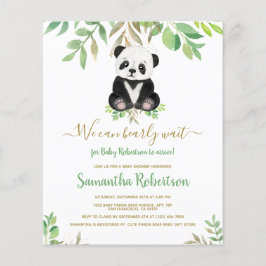 Convite para Chá de fraldas de Folha de Água do Ur