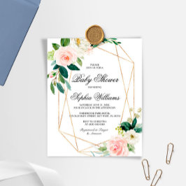 Convite para Chá de fraldas de Folha de Orçamento 