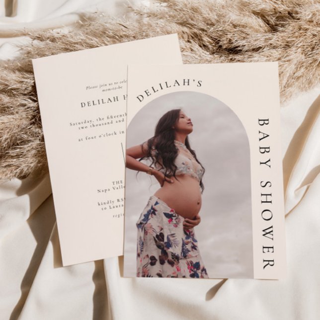 Convite para Chá de fraldas de Fotografia do Arch  (Criador carregado)