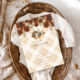 Convite para Chá de fraldas de Ganso de Bobo Bonit