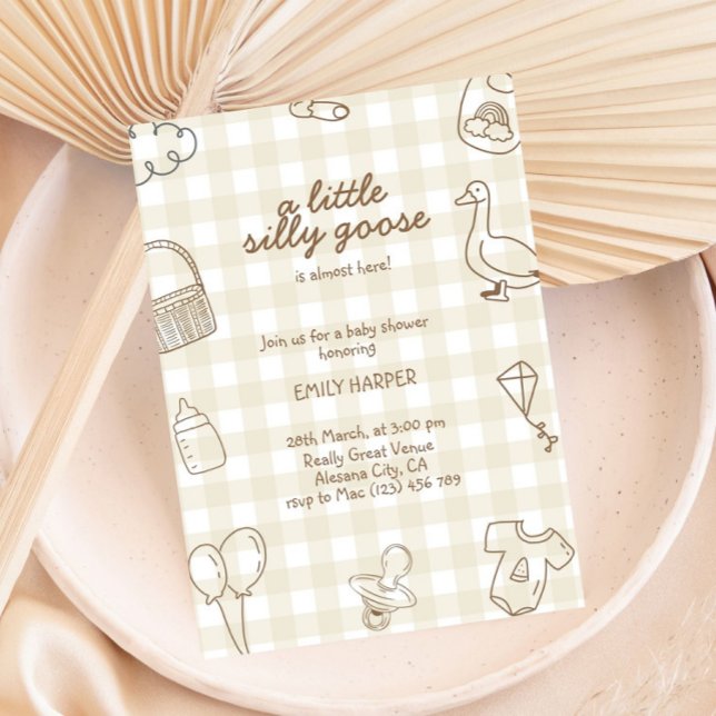 Convite para Chá de fraldas de ganso Primavera de  (Criador carregado)