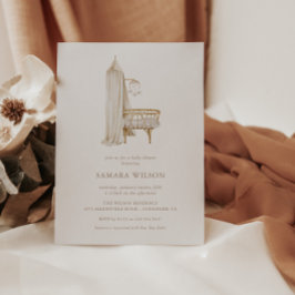 Convite para Chá de fraldas de Garota Chic do Boho