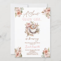 Convite para Chá de fraldas de Garota Criadora de