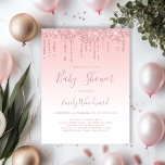 Convite para Chá de fraldas de Garota Luminosa Ros<br><div class="desc">Este convite de chá de fraldas de tendência apresenta uma borda de brilho brilhante cor-de-rosa falsa em um fundo cor-de-rosa ombre. As palavras "Chá de fraldas" e o nome da futura mãe aparecem no guião rosa cor-de-rosa,  com o texto restante na letra sans serif.</div>