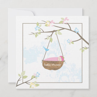 Convite Para Chá de fraldas De Garotinha Dormindo