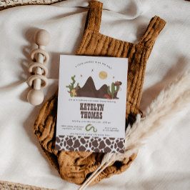 Convite para Chá de fraldas de Garoto Ocidental do