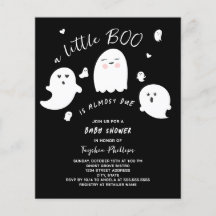 Convite para Chá de fraldas de Halloween de Pequen