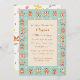 Convite para Chá de fraldas de Inseto de Amor