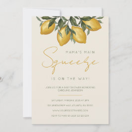 Convite para Chá de fraldas de Limão de Aperto Pri
