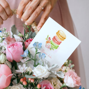 Convite para Chá de fraldas de Macaroons de Aquare