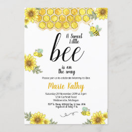 Convite para Chá de fraldas de Mamãe-para-abelha