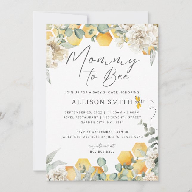 Convite Para Chá de fraldas De mamães (Frente)