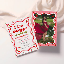 Convite para Chá de fraldas de Namorados de Cherry