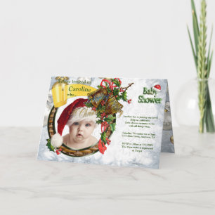 Convite para Chá de fraldas de Natal