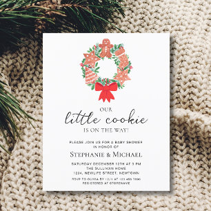 Convite para Chá de fraldas de Natal de Orçamento