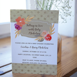 Convite para Chá de fraldas de outono