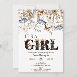 Convite para Chá de fraldas de outono, Convite par